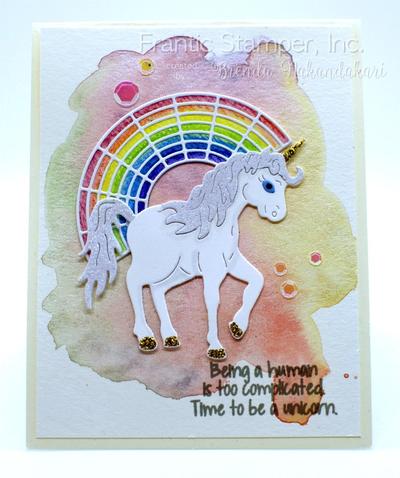 Stained Glass Rainbow - Frantic Stamper Craft Die