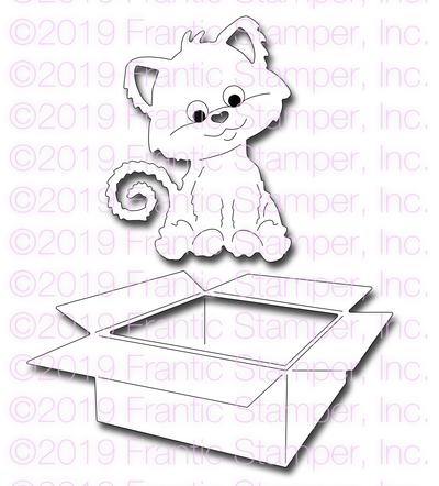 Cute Cat in a Box - Craft Die