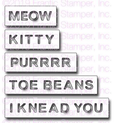 Reverse Cut Kitty Words - Craft Die