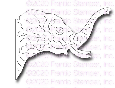 Peek Around Elephant - Craft Die