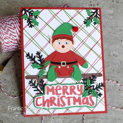 Cute Elf and His Shelf - Christmas Craft Die