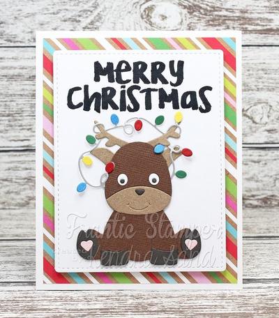 Cute Reindeer and Lights - Christmas Craft Die