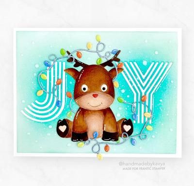 Cute Reindeer and Lights - Christmas Craft Die