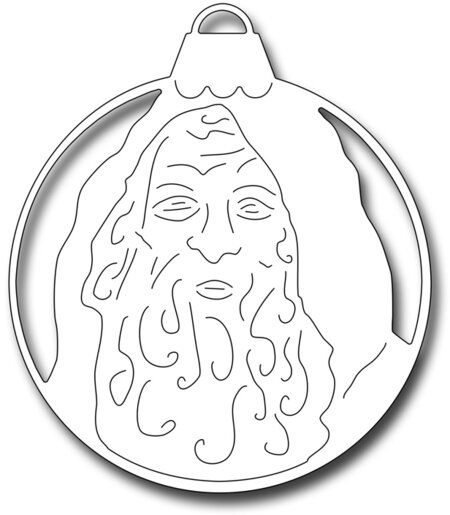 Victorian Santa Round Ornament - Frantic Stamper Craft Dies