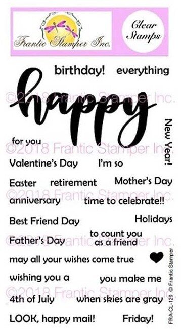 Giant Happy - Frantic Stamper Clear Stamp Set