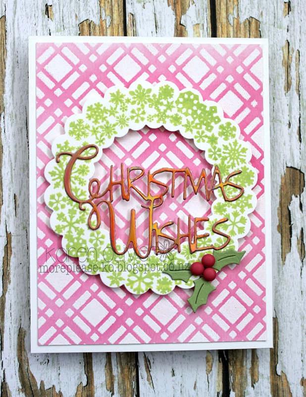 Snowflake Wreath - Christmas Frantic Stamper Clear Stamp