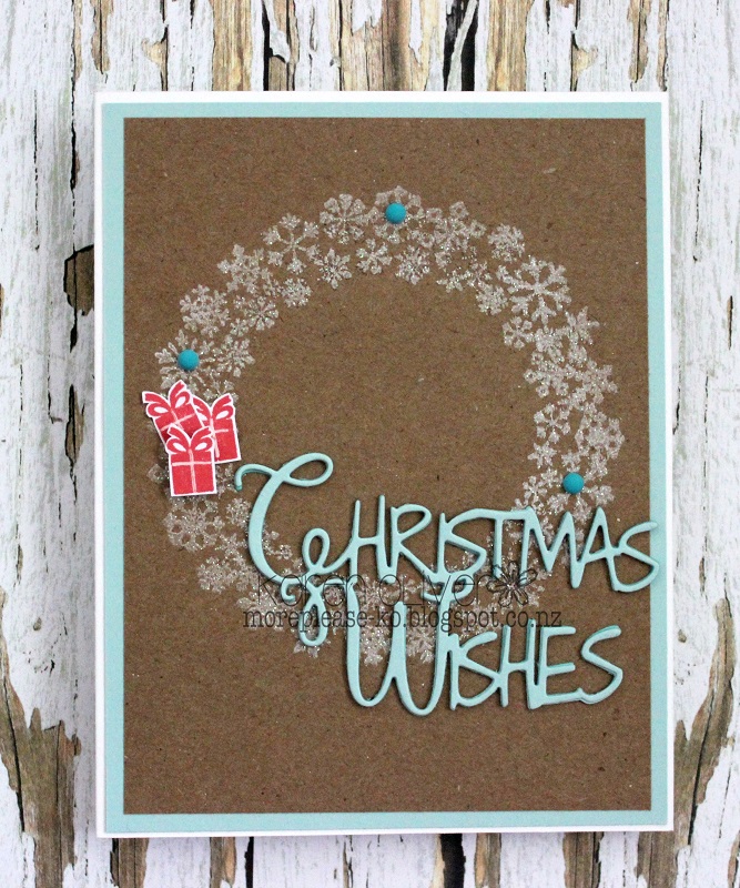 Snowflake Wreath - Christmas Frantic Stamper Clear Stamp