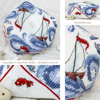 High Seas Biscornu - Cross Stitch Pattern
