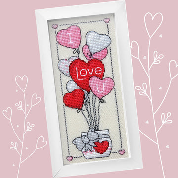 Valentine Balloons - Cross Stitch Pattern