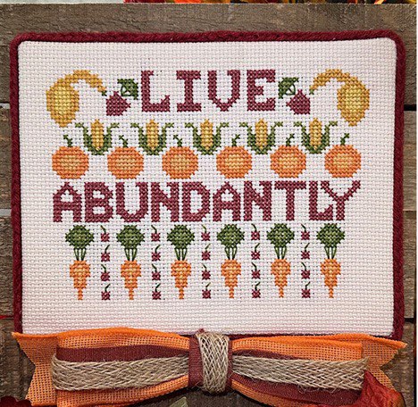 Live Abundantly - Cross Stitch Pattern