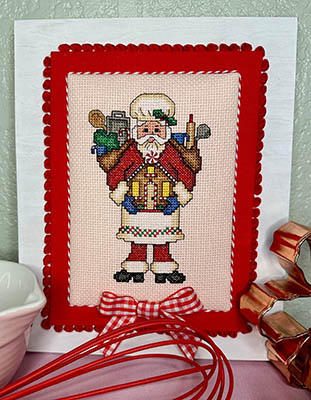Baking Lover's Santa (Bright) - Cross Stitch Pattern