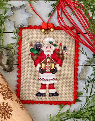 Baking Lover's Santa (Rustic) - Cross Stitch Pattern