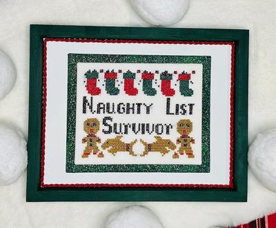 Naughty List Survivor - Christmas Cross Stitch Pattern