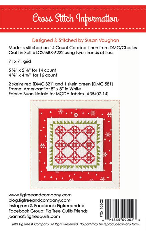 Ribbons & Stars - Christmas Cross Stitch Pattern