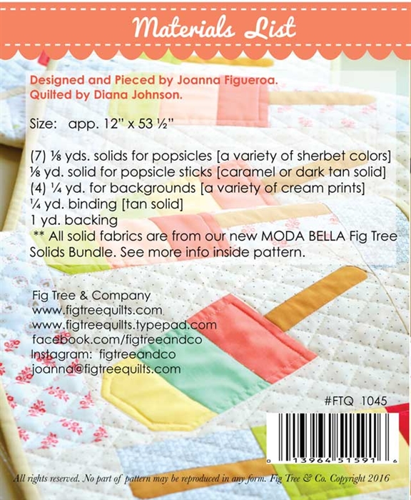 Mini Popsicles - Quilt Pattern