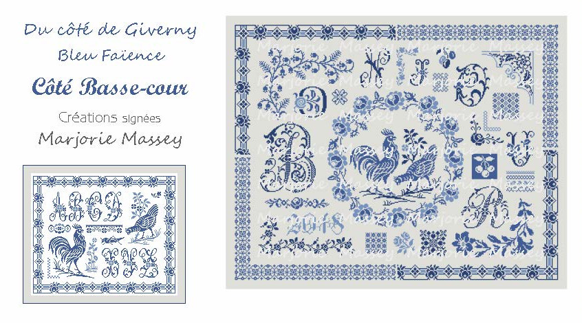 Cote Basse-cour - Barnyard Side - Cross Stitch Pattern