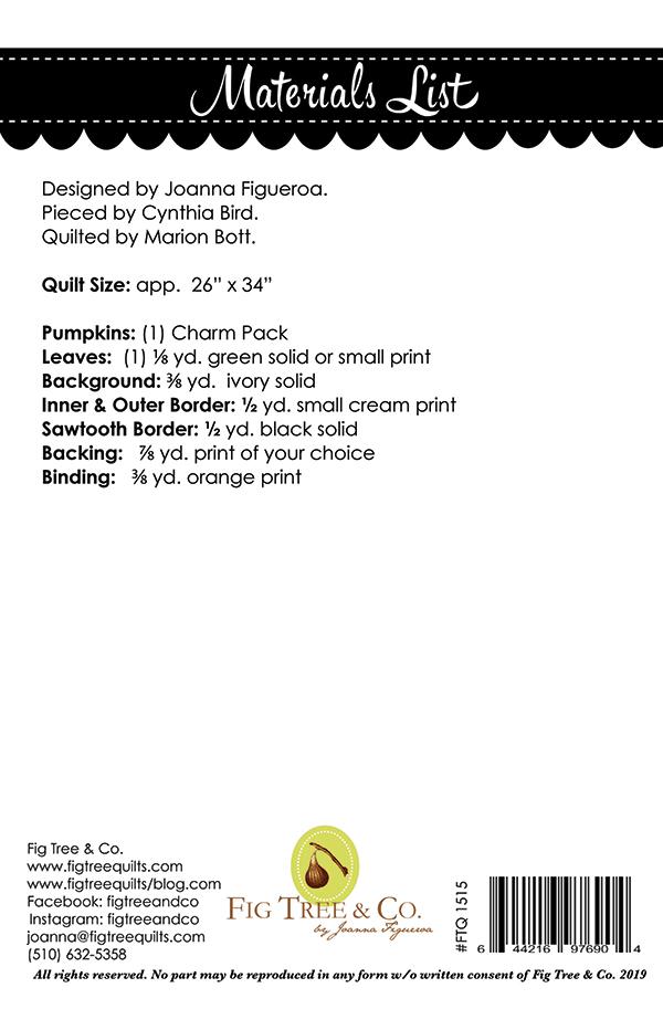 Pumpkin Trio - Quilt Pattern
