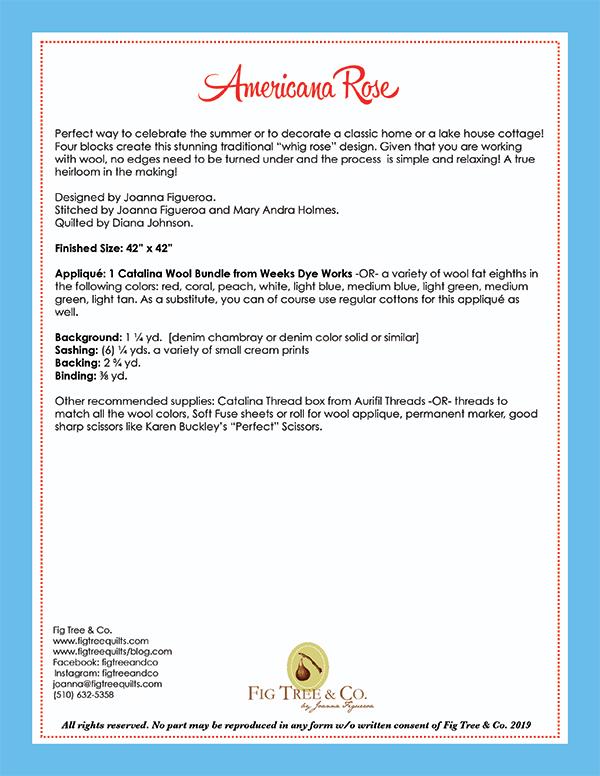 Americana Rose - Quilt Pattern