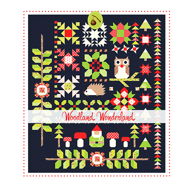 Woodland Wonderland - Quilt Pattern, zoomed in. Select this picture to zoom back out.