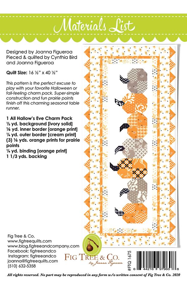 Pumpkins In A Row - Quilt Pattern
