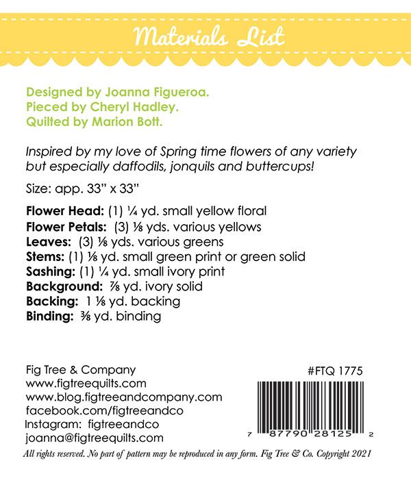 Mini Buttercups - Quilt Pattern