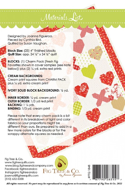 Charm Pack Hearts - Quilt Pattern
