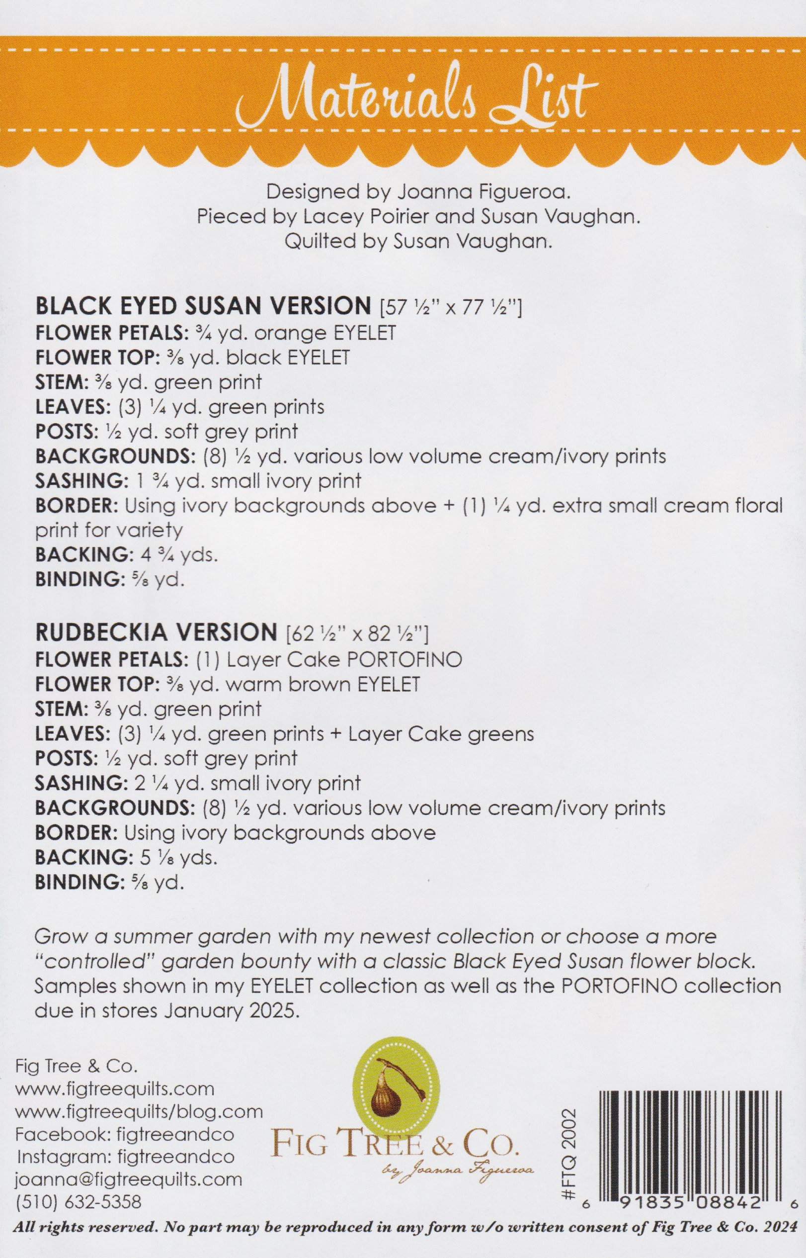 Black Eyed Susan - Quilt Pattern