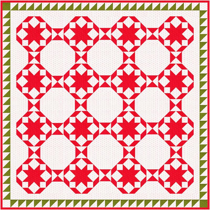 Ribbon & Stars - Christmas Quilt Pattern