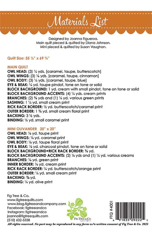 Olivander - Quilt Pattern