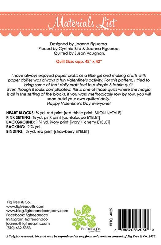 Doilies - Valentines Quilt Pattern