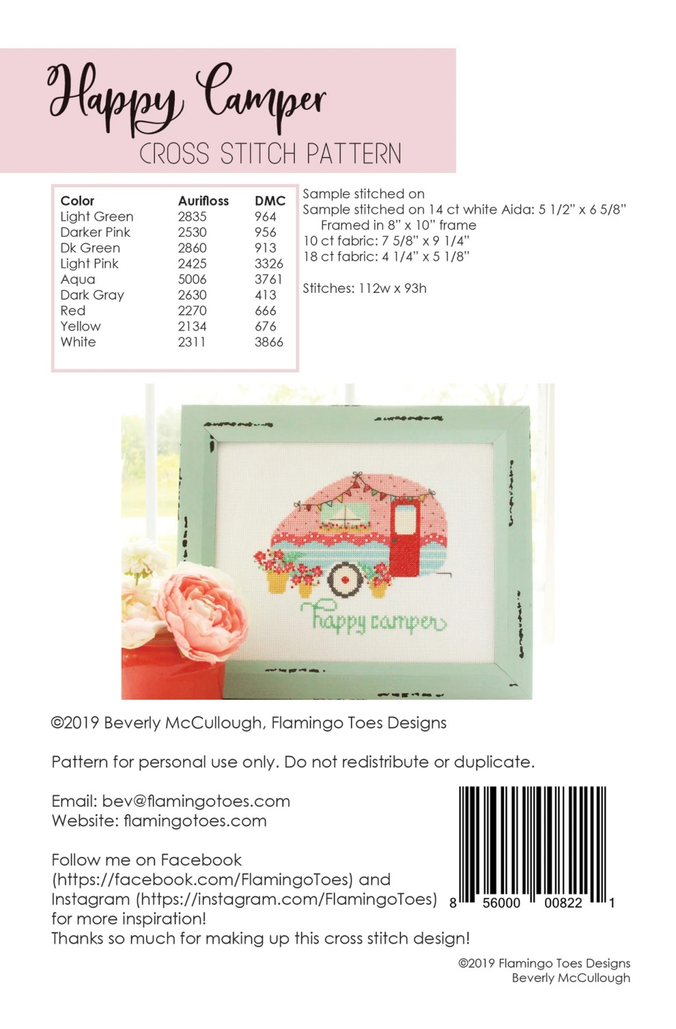 Happy Camper - Cross Stitch Pattern
