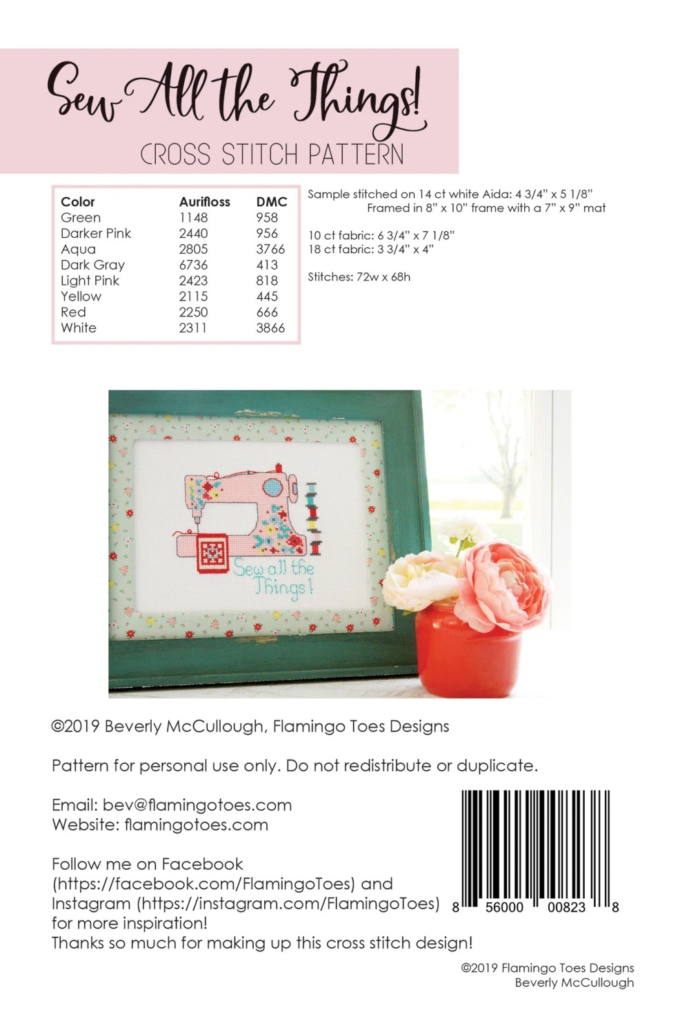 Sew All The Things - Cross Stitch Pattern