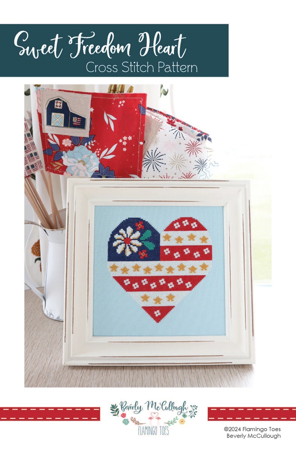 Sweet Freedom Heart - Cross Stitch Pattern