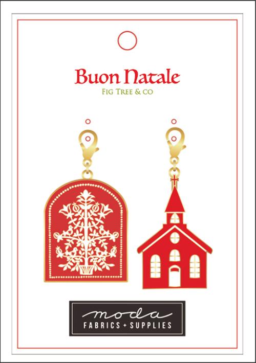 Tree & Church Zipper Pull 2ct Charms