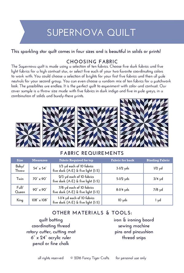 Supernova - Quilt Pattern