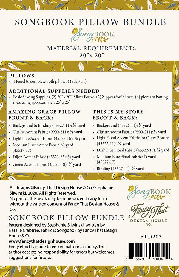 Songbook Pillow Bundle - Quilt Pattern