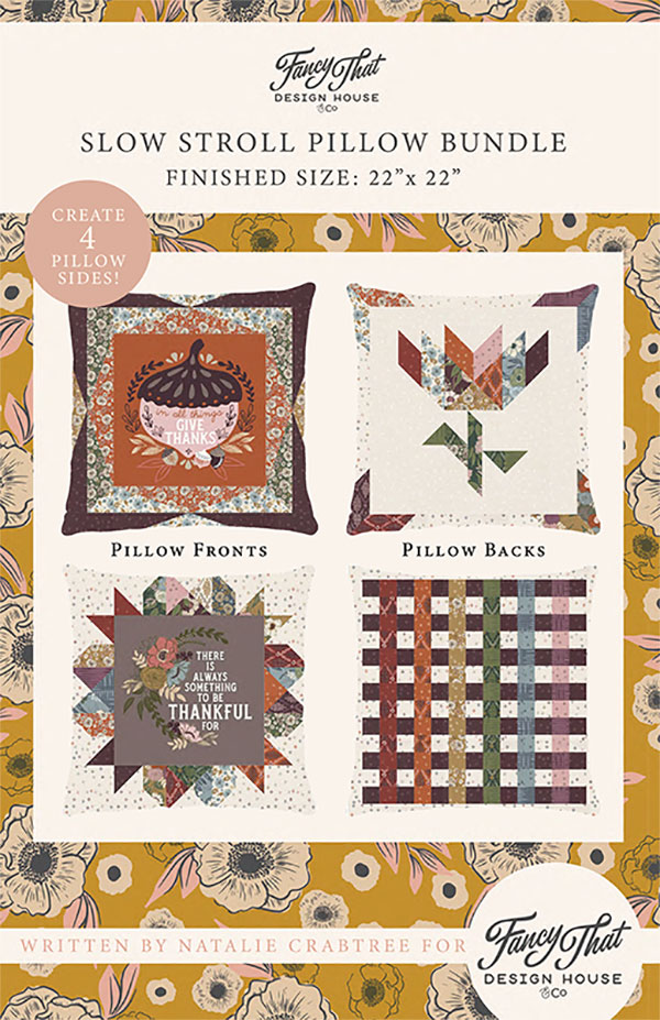 Slow Stroll Pillow Bundle - Quilt Pattern, zoomed in. Select this picture to zoom back out.