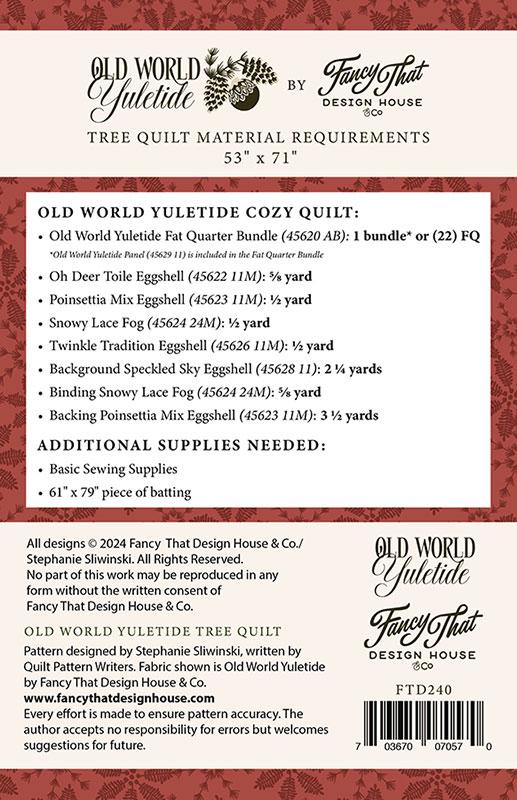 Old World Yuletide Trees Quilt - Christmas Quilt Pattern
