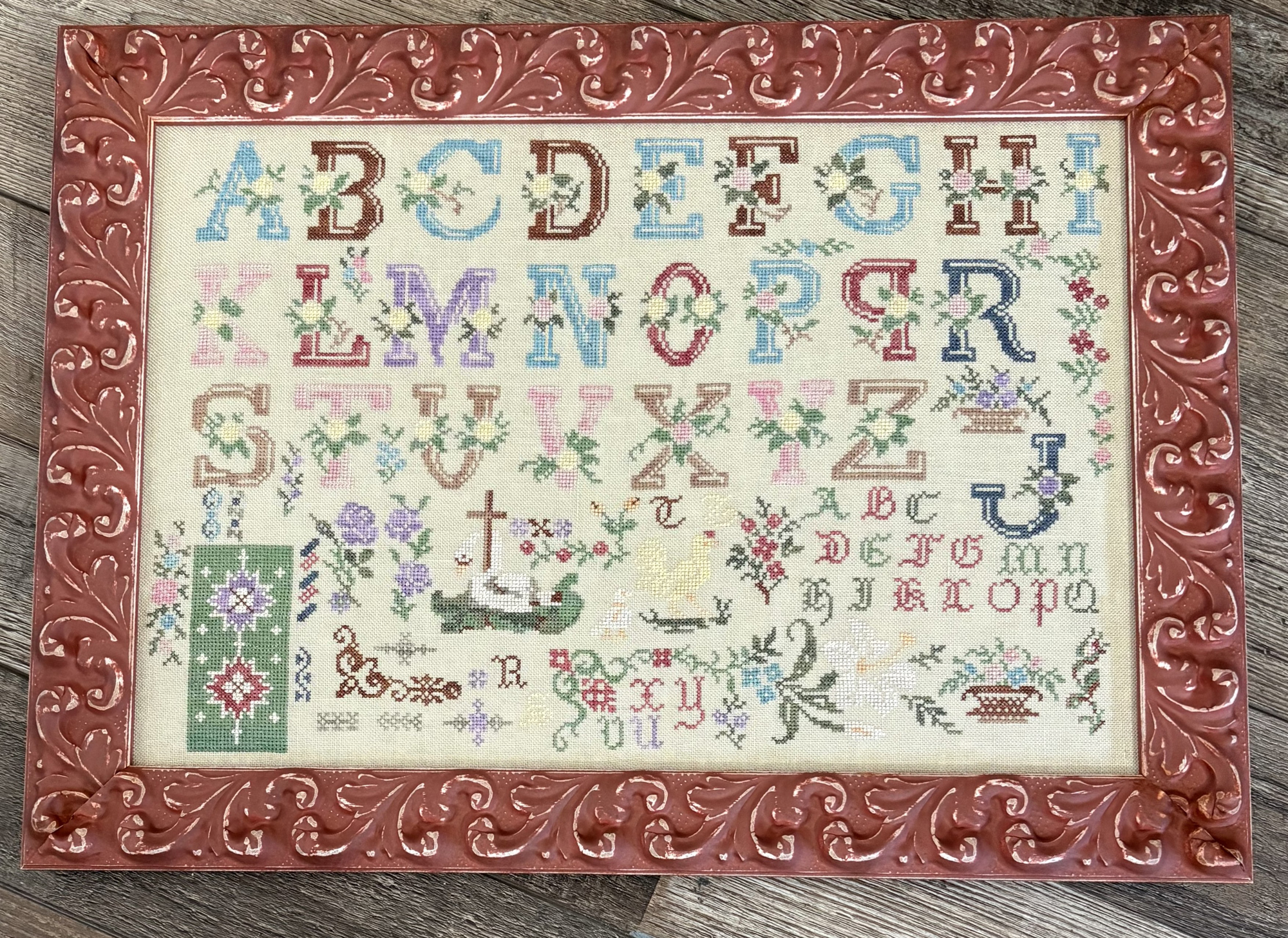 French Alphabet Sampler - Cross Stitch Pattern
