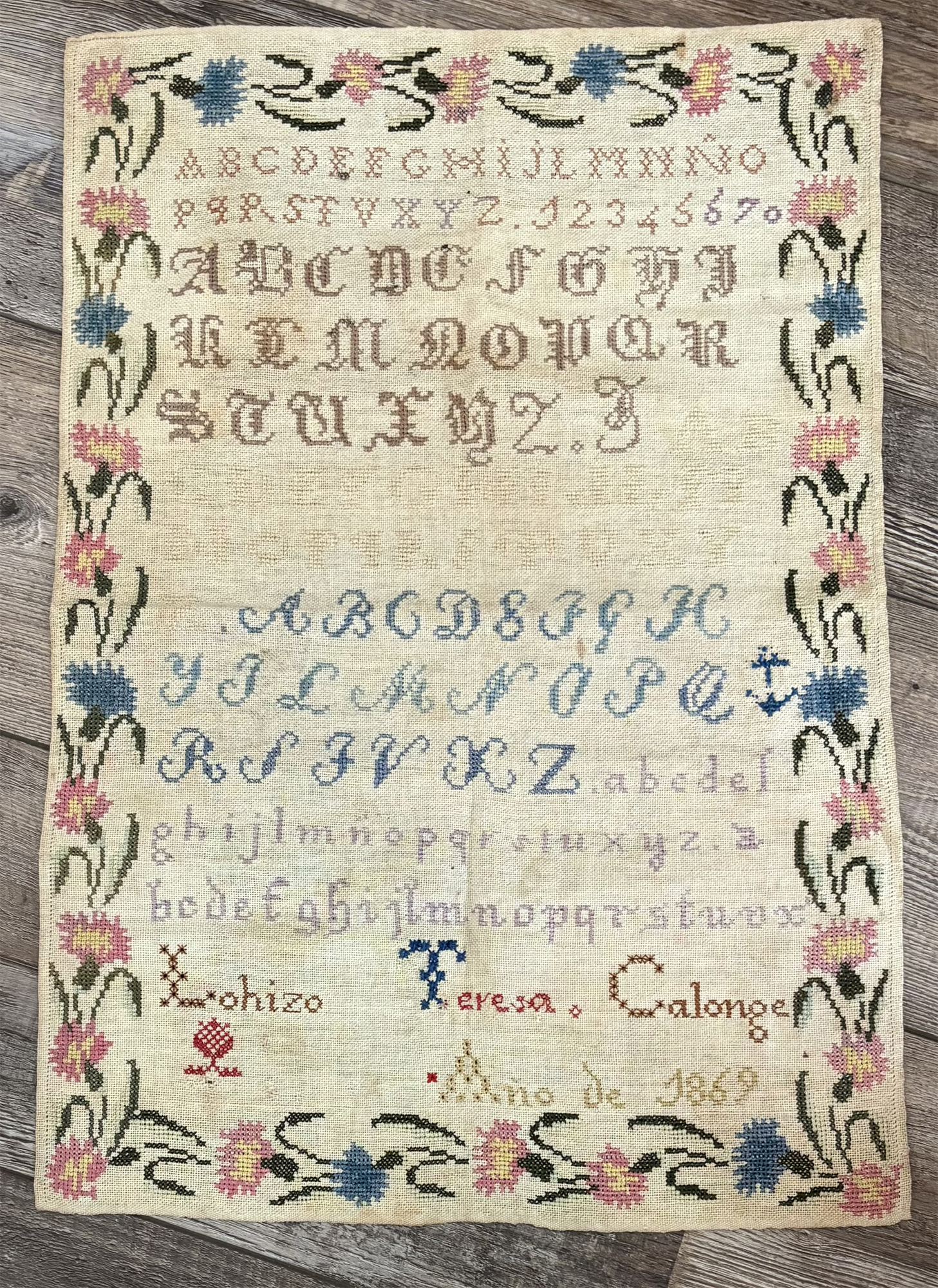 Stitched by Teresa 1869 - Cross Stitch Pattern