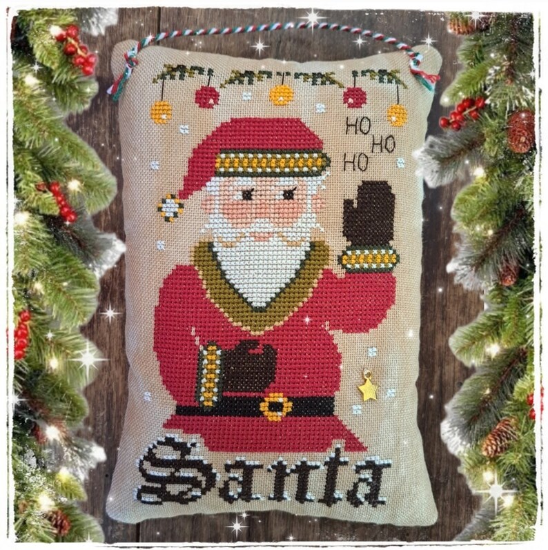 Santa Claus Christmas Ornament No.11 - Cross Stitch Pattern