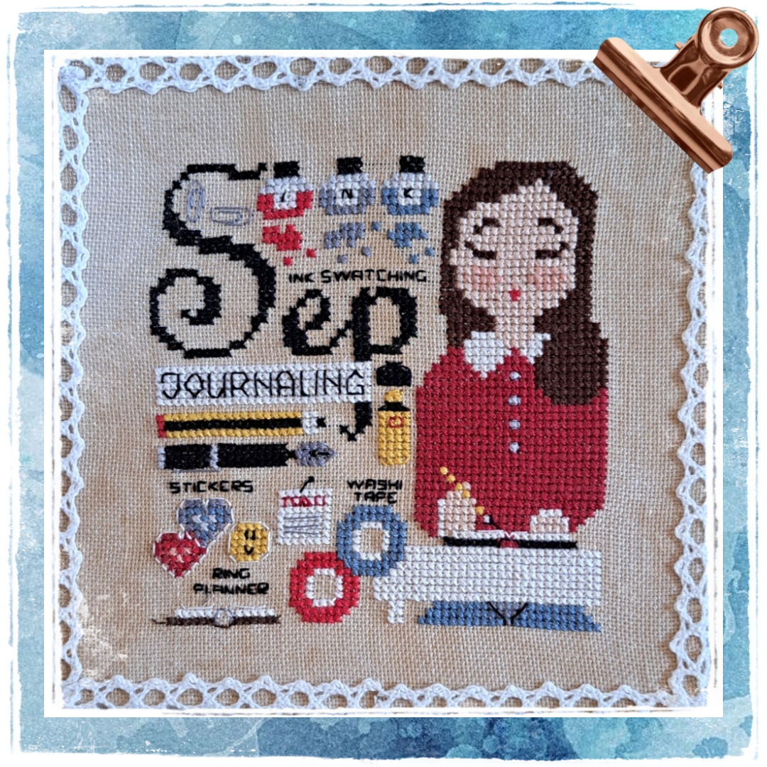 September (Journaling) - Happy Hobby Month - Cross Stitch 