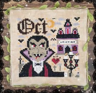 Magical Year 2026: October - Cross Stitch Pattern, zoomed in. Select this picture to zoom back out.