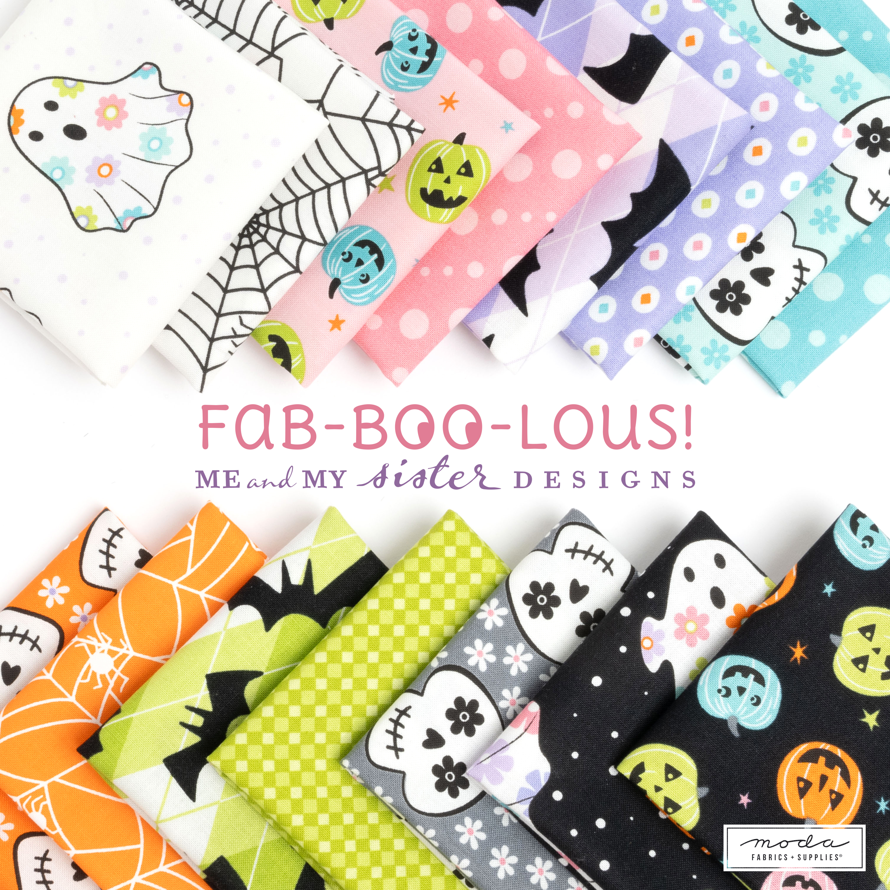 Fab Boo Lous Ghosts Ghostly - Halloween Quilt Fabric