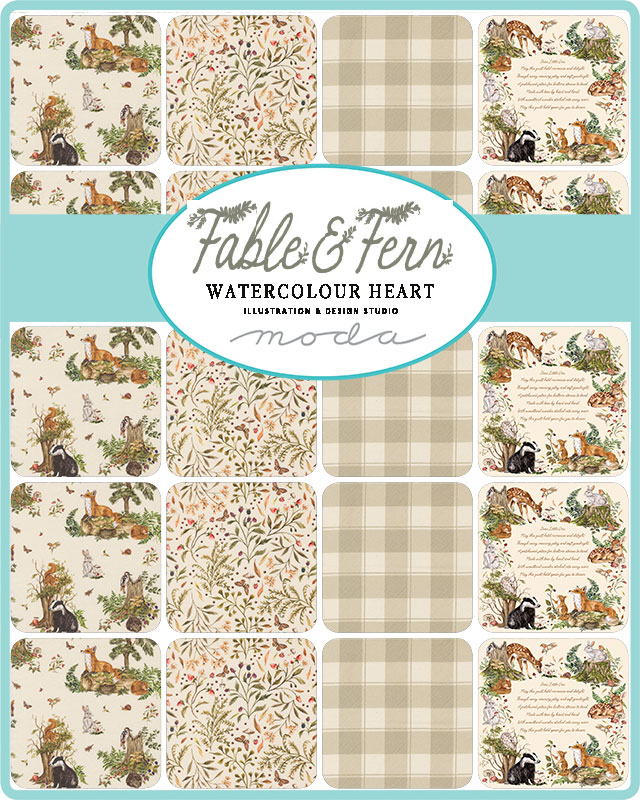Fable and Fern Quilt Cuddle Stone - Quilt Fabric, different perspective #1, zoomed in. Select this picture to zoom back out.