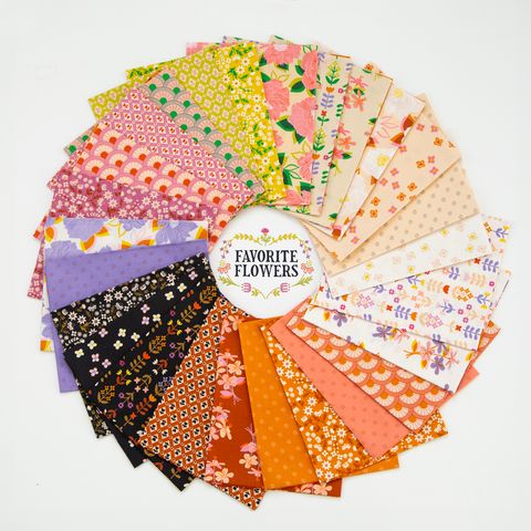 Favorite Flowers Inflorescence - Golden Hour - Quilt Fabric