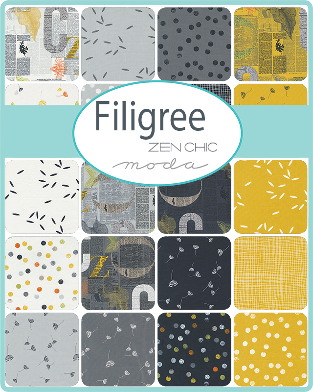 Filigree Saffron - Dandelions Florals Dandelion - Fabric
