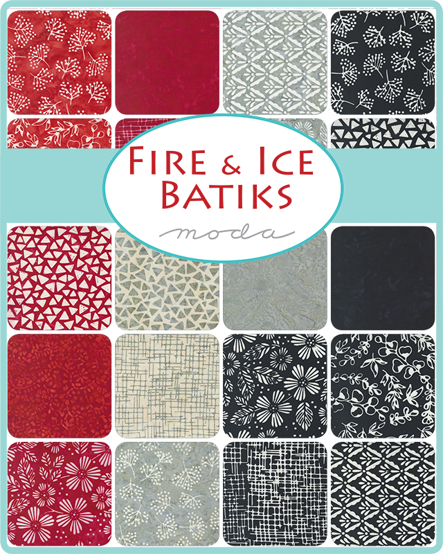 Fire And Ice Batiks Coal - Batiks Triangle - Quilt Fabric