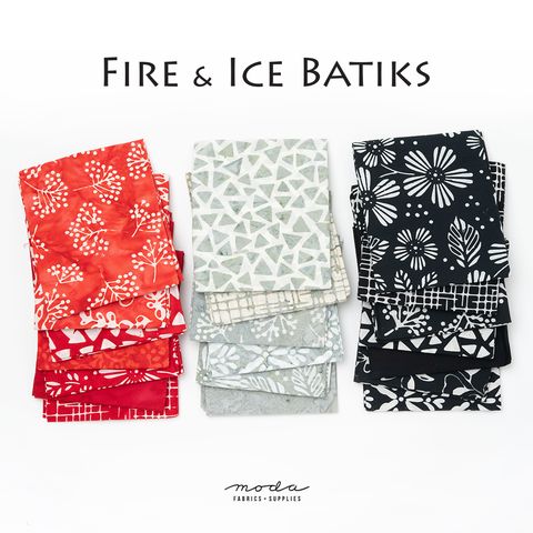 Fire And Ice Batiks Coal - Batiks Triangle - Quilt Fabric