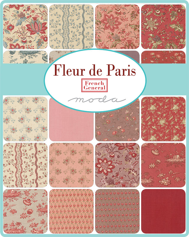 Fleur De Paris Jardinage Lavender - Quilt Fabric